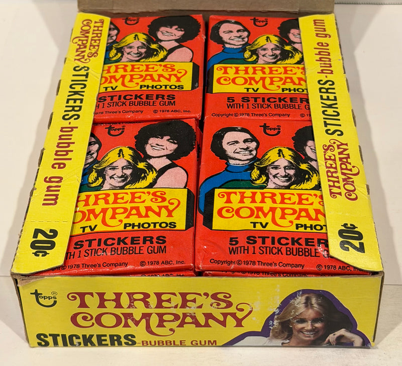 1978 Topps Three's Company Vintage FULL 36 Pack Sticker Trading Card Box