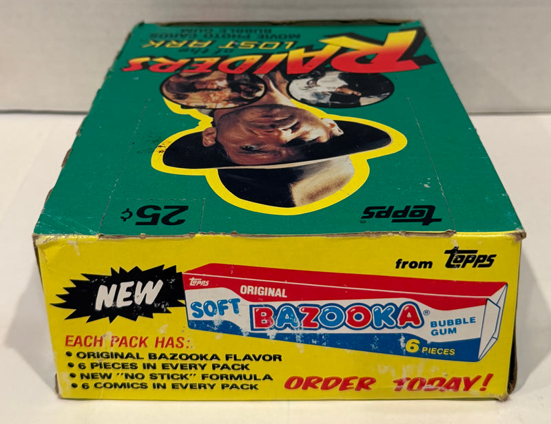 1981 Indiana Jones Raiders of the Lost Ark Vintage FULL 36 Pack Trading Card Box