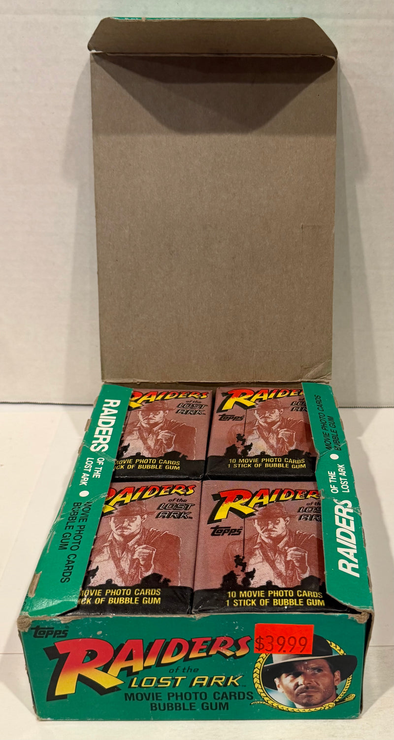 1981 Indiana Jones Raiders of the Lost Ark Vintage FULL 36 Pack Trading Card Box