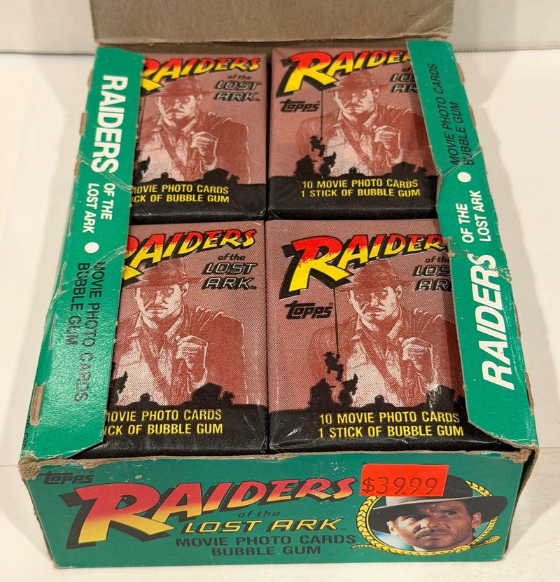1981 Indiana Jones Raiders of the Lost Ark Vintage FULL 36 Pack Trading Card Box