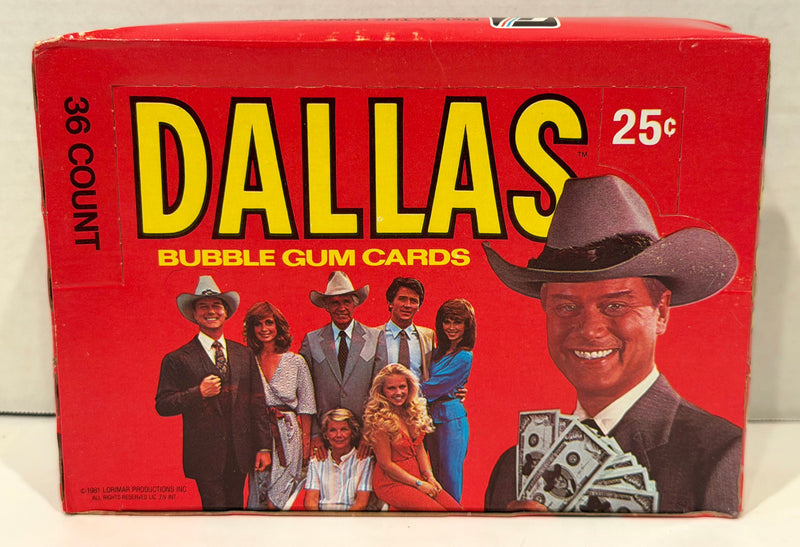 1981 Dallas TV Show Donruss Vintage Wax Trading Card Box FULL 36 Packs