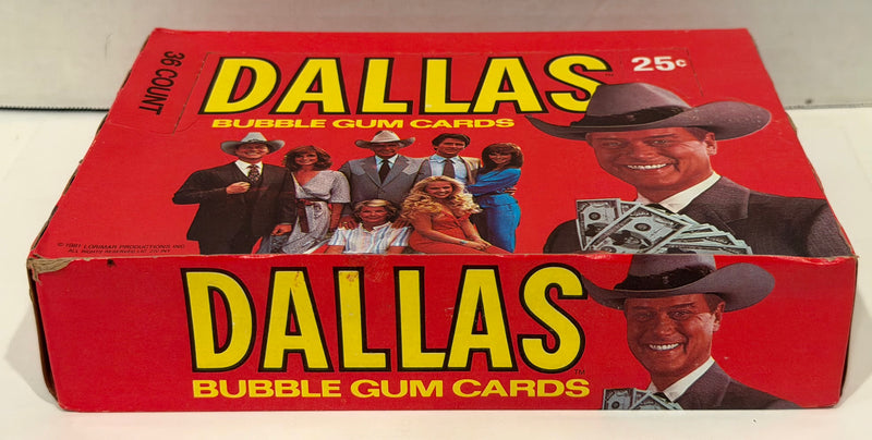 1981 Dallas TV Show Donruss Vintage Wax Trading Card Box FULL 36 Packs