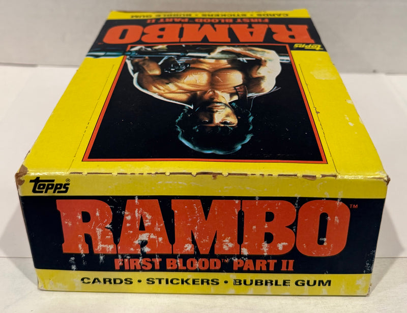 1985 Rambo First Blood Part II Wax Vintage Trading Card Box 36 Packs FULL
