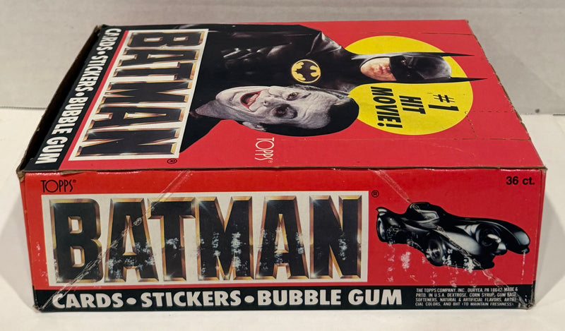 Batman Movie Series 1 Vintage Trading Wax Trading Card Box 36 Packs Topps 1989