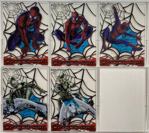 Spider-Man Movie Web-Shooter Clear Card Chase Card Set C1-C5 Topps 2002   - TvMovieCards.com