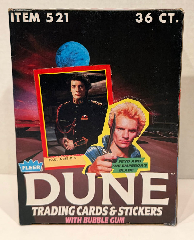 1984 Dune Vintage FULL 36 Wax Pack Trading Card Box Fleer
