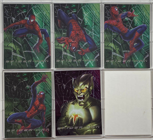 Spider-Man Movie Web-Tech Foil Chase Card Set F1-F5 Topps 2002   - TvMovieCards.com
