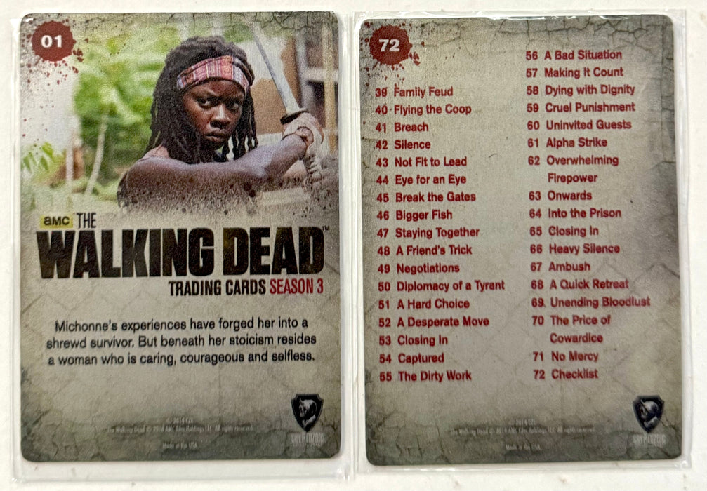 Walking Dead Season 3 Part 2 Silver Metal Variant Complete Trading Card Set of 72   - TvMovieCards.com