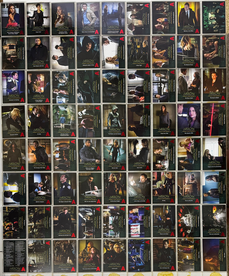 2015 Arrow Season 2 Red Foil Stamp Parallel Base Chase Card Set 72 Cards - TvMovieCards.com