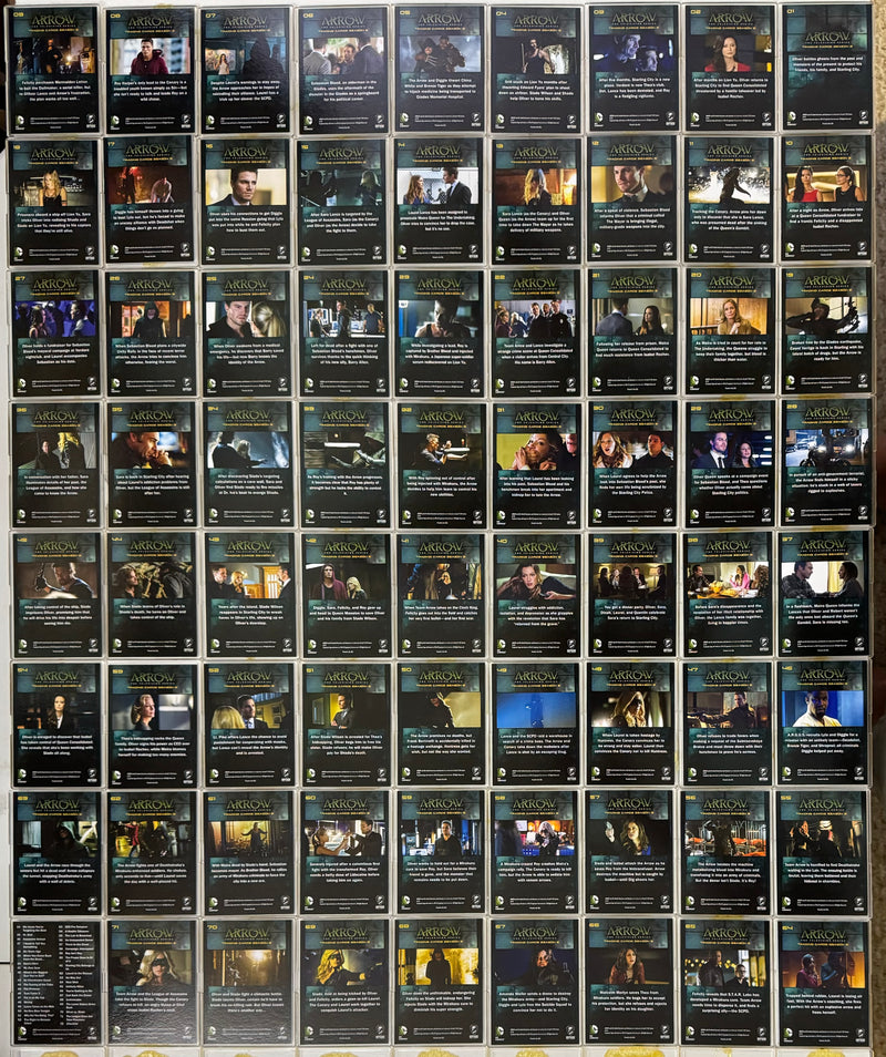 2015 Arrow Season 2 Red Foil Stamp Parallel Base Chase Card Set 72 Cards - TvMovieCards.com
