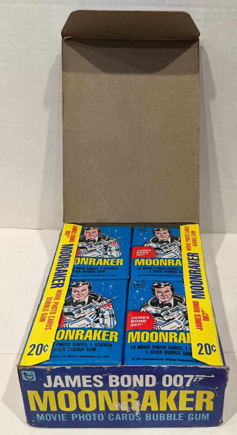 1979 James Bond 007 Moonraker Movie FULL 36 Wax Pack Trading Card Box Topps