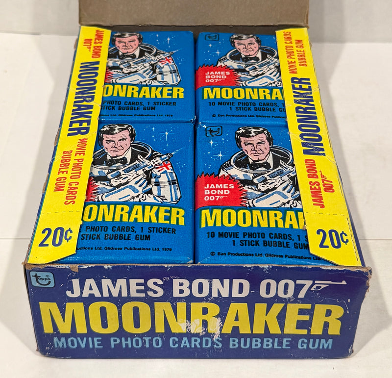 1979 James Bond 007 Moonraker Movie FULL 36 Wax Pack Trading Card Box Topps