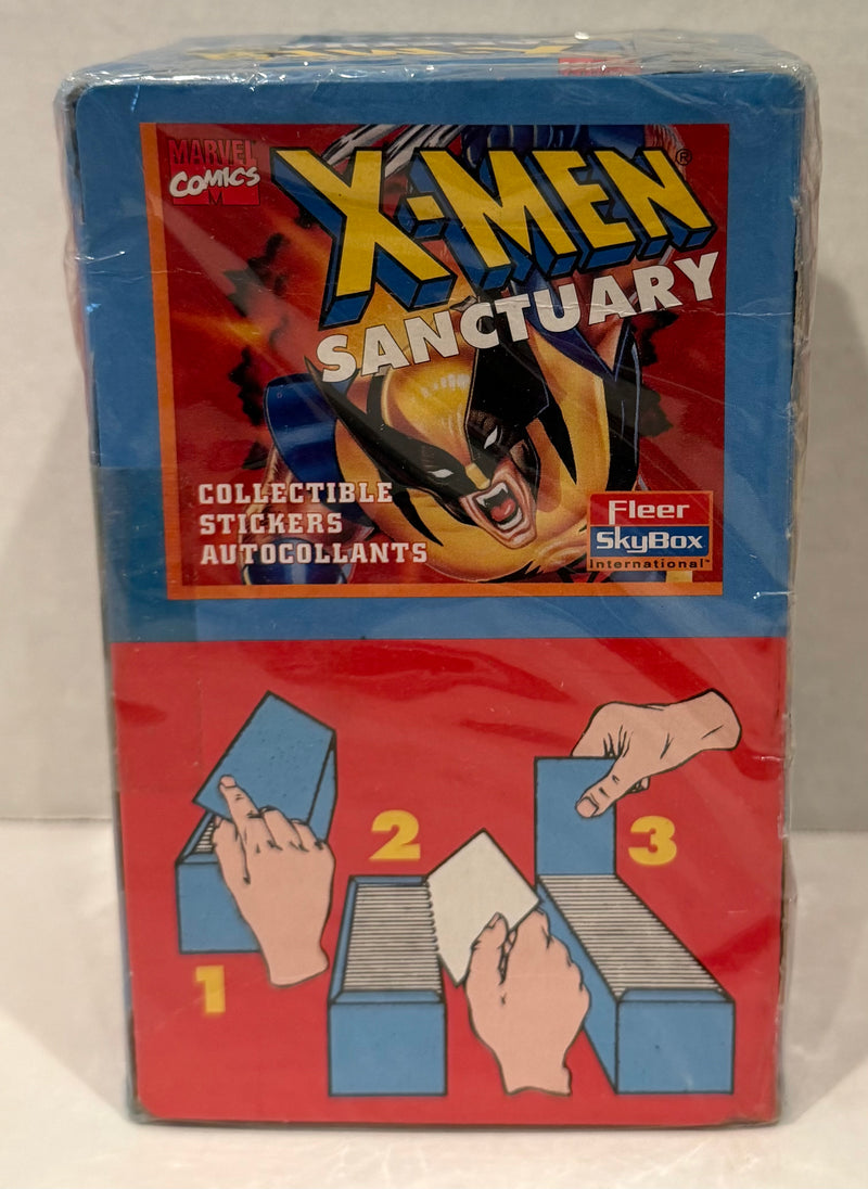 1996 Marvel X-Men Sanctuary Album Sticker Box 100 Packs Sealed Skybox Fleer