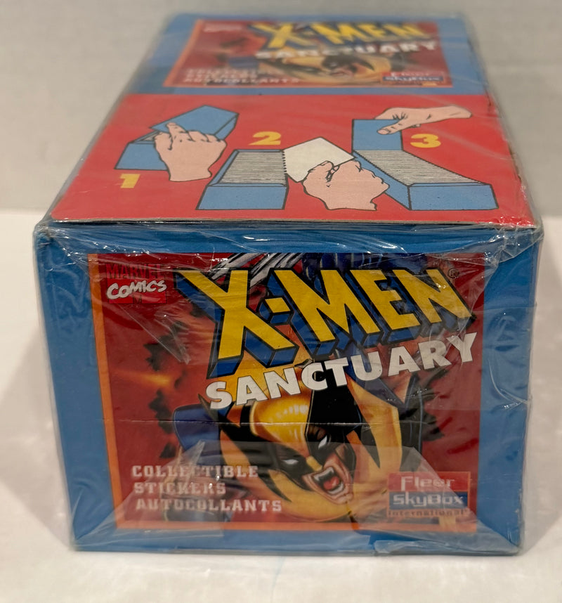 1996 Marvel X-Men Sanctuary Album Sticker Box 100 Packs Sealed Skybox Fleer