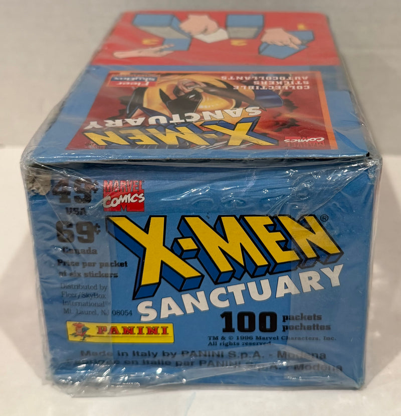 1996 Marvel X-Men Sanctuary Album Sticker Box 100 Packs Sealed Skybox Fleer