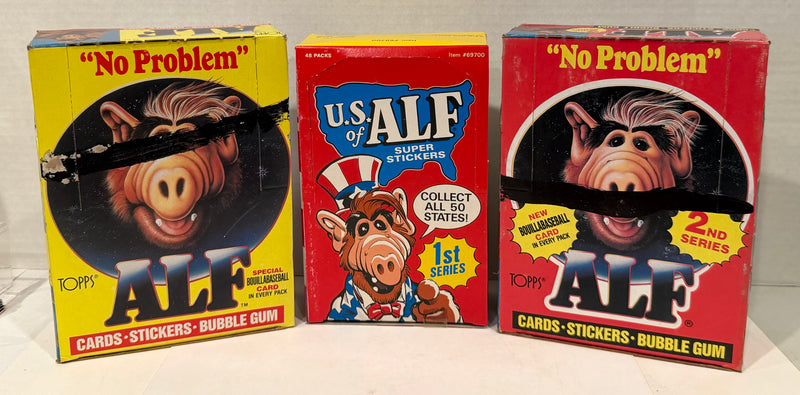 Alf Series 1 & 2 US of Alf Wax Trading Card Box 144 Packs Topps 1987 FULL