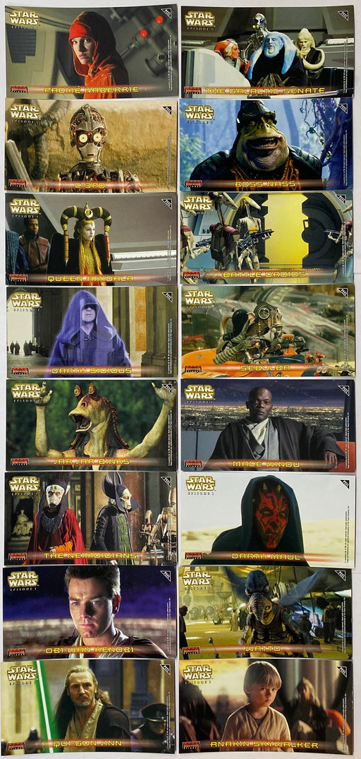 Star Wars Episode 1 Phantom Menace Widevision Sticker Chase Card Set S1-S16   - TvMovieCards.com