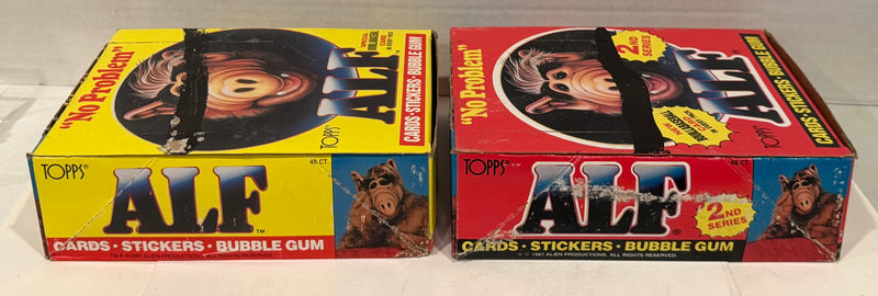 Alf Series 1 & 2 US of Alf Wax Trading Card Box 144 Packs Topps 1987 FULL