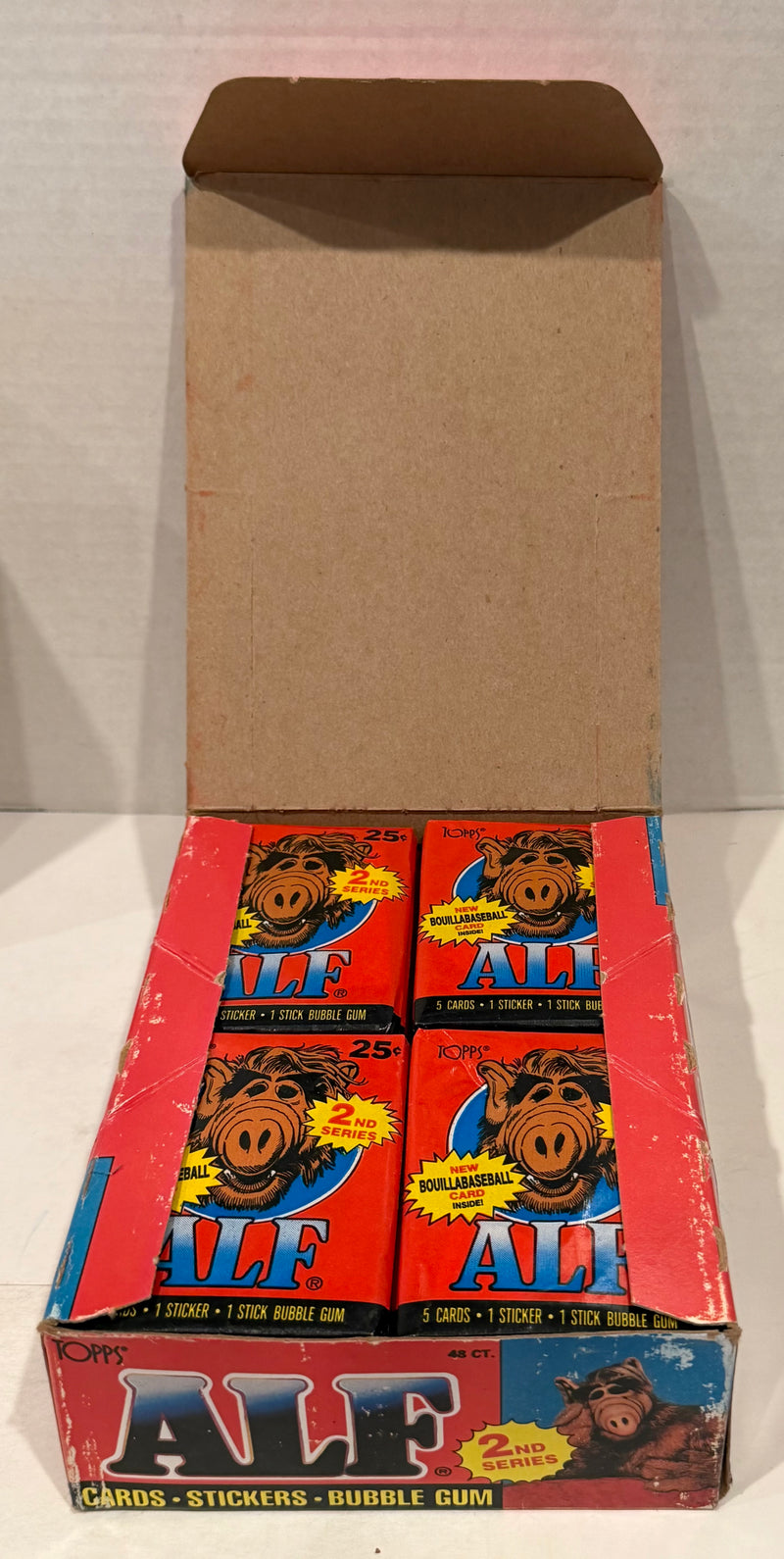Alf Series 1 & 2 US of Alf Wax Trading Card Box 144 Packs Topps 1987 FULL