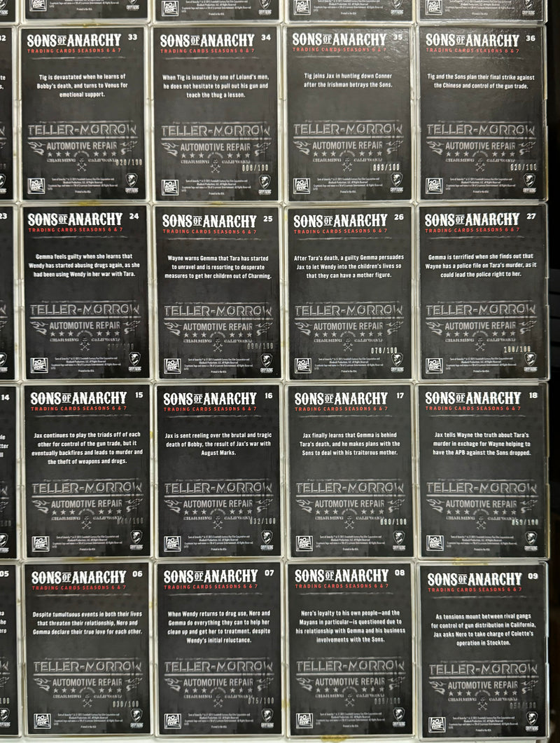 2015 Sons of Anarchy Season 6 & 7 Silver Foil Parallel Trading Card Set 63 Numbe - TvMovieCards.com