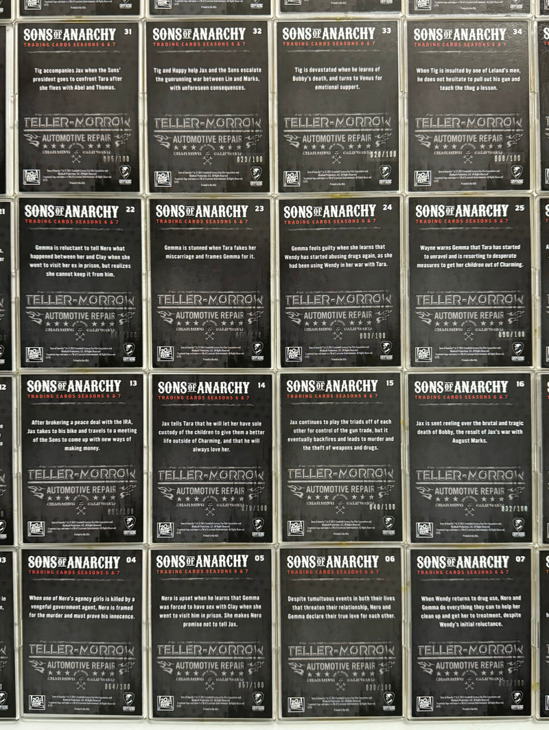 2015 Sons of Anarchy Season 6 & 7 Silver Foil Parallel Trading Card Set 63 Numbe - TvMovieCards.com