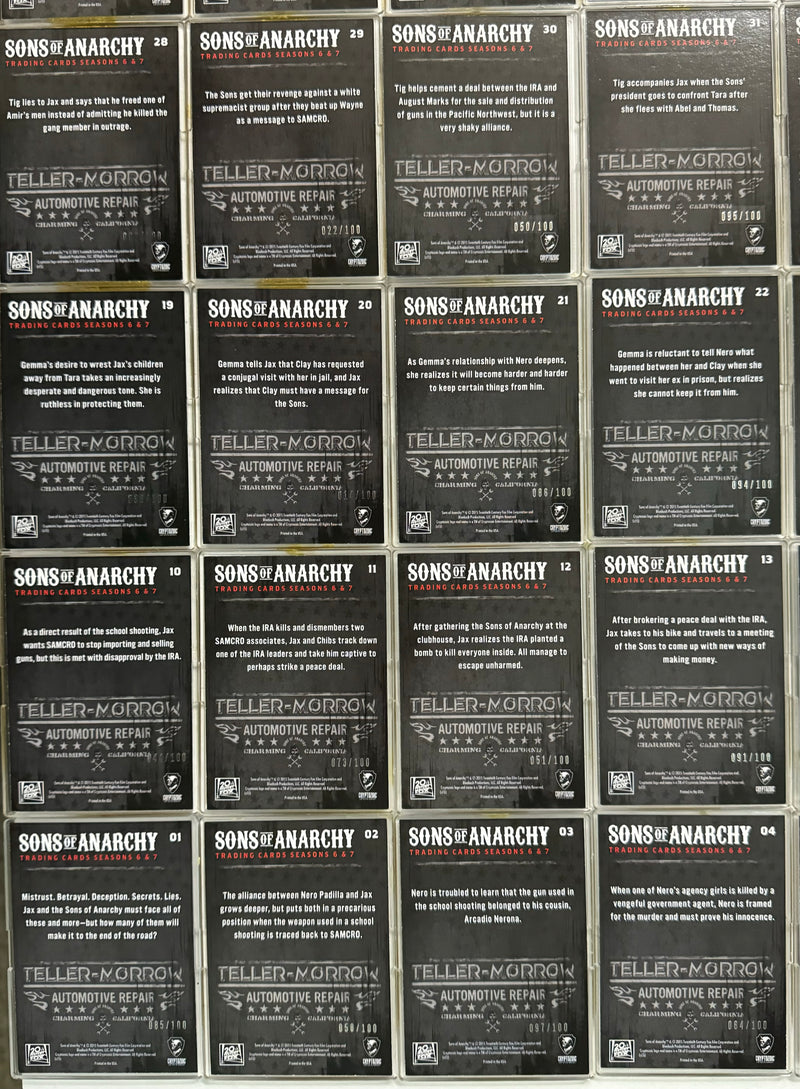 2015 Sons of Anarchy Season 6 & 7 Silver Foil Parallel Trading Card Set 63 Numbe - TvMovieCards.com