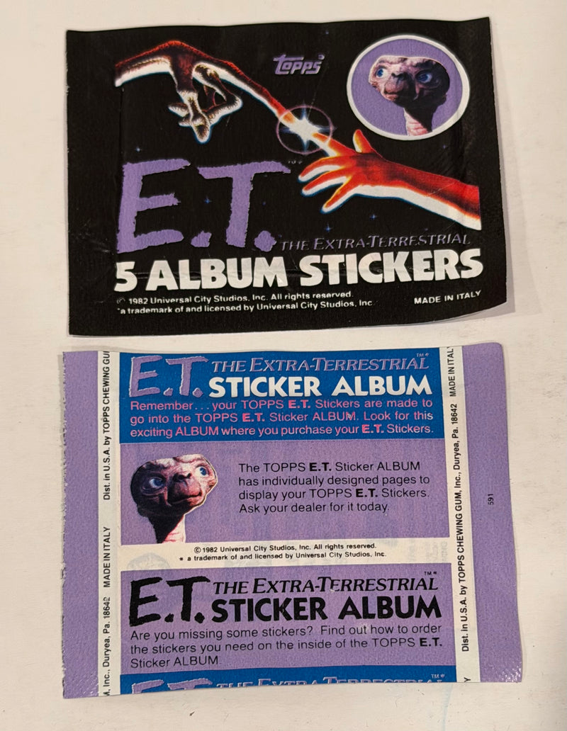 1982 E.T. The Extra Terrestrial Album Sticker Box 100 Packs Sealed Topps Panini