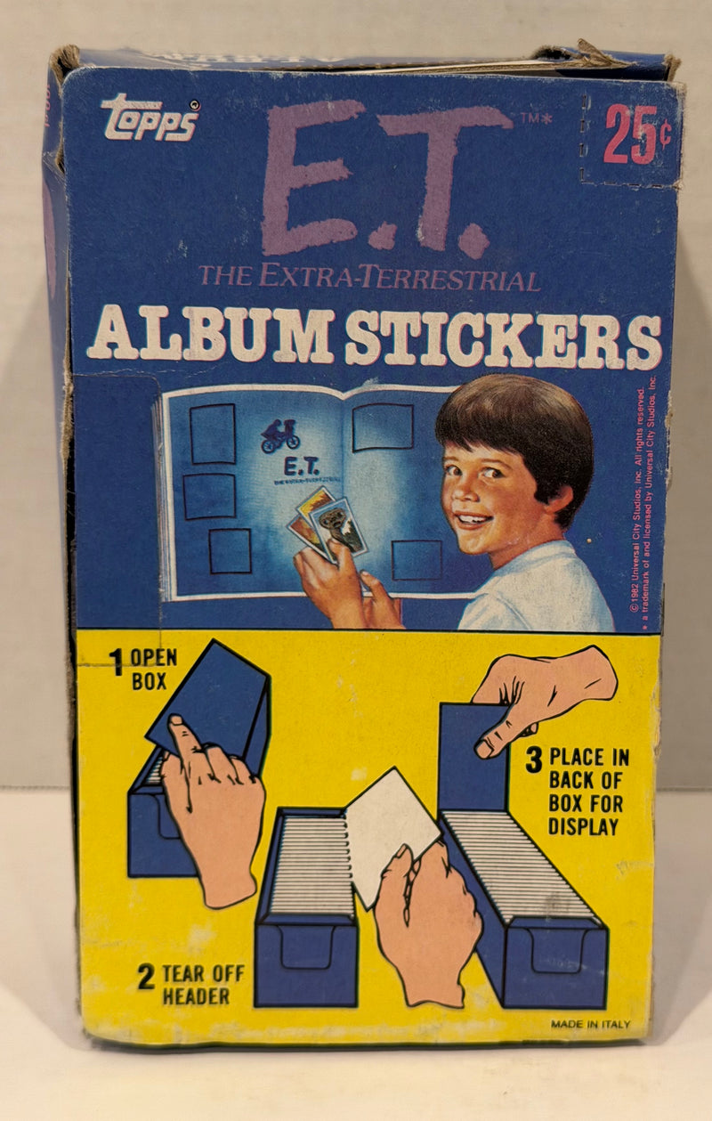 1982 E.T. The Extra Terrestrial Album Sticker Box 100 Packs Sealed Topps Panini