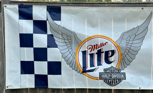 1999 Miller Lite Harley Davidson Motorcycle Event 10ft by 3ft Banner   - TvMovieCards.com