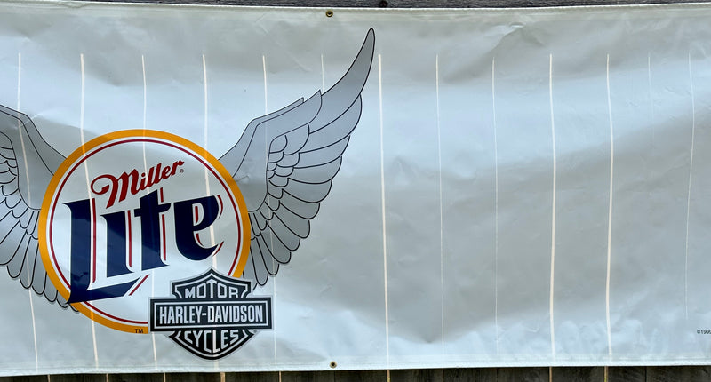 1999 Miller Lite Harley Davidson Motorcycle Event 10ft by 3ft Banner   - TvMovieCards.com