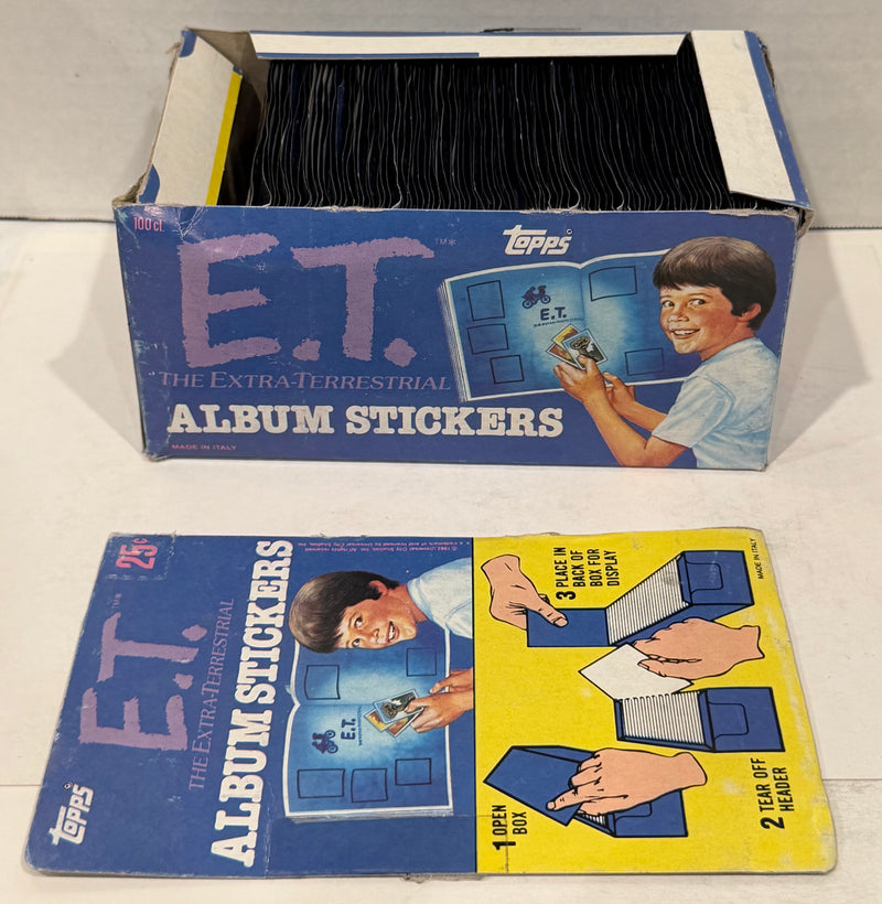 1982 E.T. The Extra Terrestrial Album Sticker Box 100 Packs Sealed Topps Panini