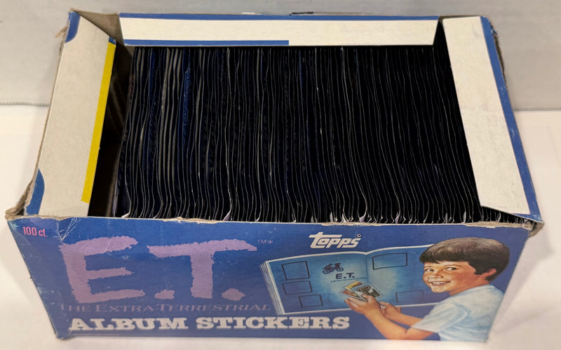 1982 E.T. The Extra Terrestrial Album Sticker Box 100 Packs Sealed Topps Panini