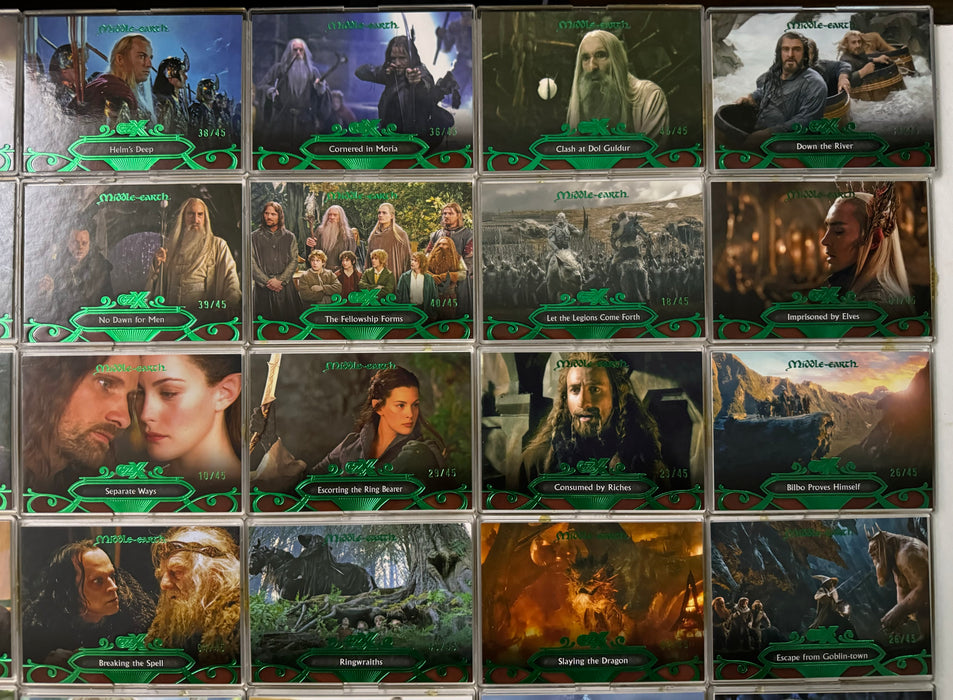 2022 CZX Middle Earth Green Foil Parallel Trading Card Set of 50 Cryptozoic #/45   - TvMovieCards.com