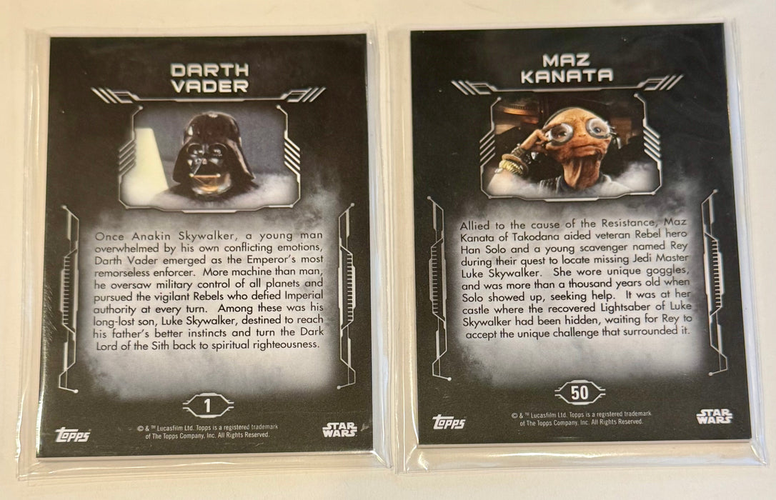 2016 Star Wars Masterwork Trading Card Base Hobby Set 50/50 Topps - TvMovieCards.com