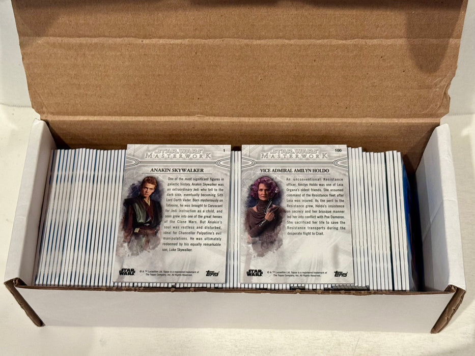 2018 Star Wars Masterwork Blue Parallel Trading Card Base Set 100/100 Topps - TvMovieCards.com
