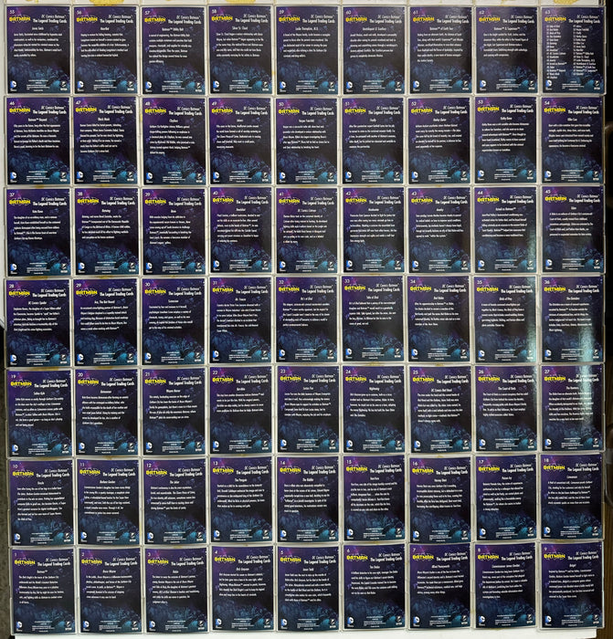 DC Comics Batman The Legend Parallel HoloFoil Base Trading Card Set 63 Cards 2013   - TvMovieCards.com