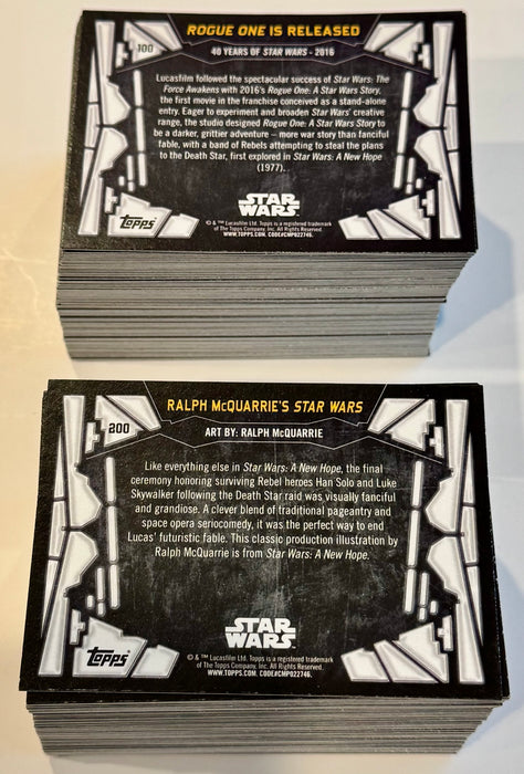 2017 Star Wars 40th Anniversary Base Trading Card Set 200/200 Cards Topps - TvMovieCards.com