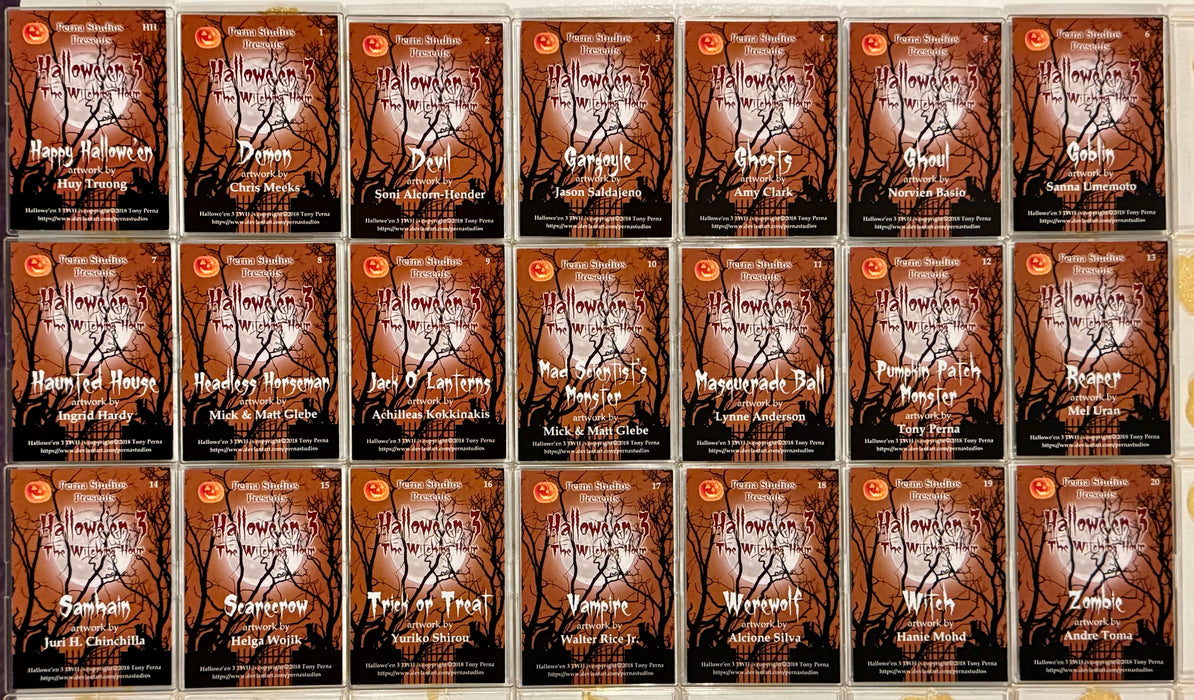 2018 Perna Studios Halloween 3 The Witching Hour 20 Base Trading Card Set - TvMovieCards.com