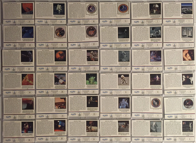 NASA Moon Mars Space Shots Photos Embossed Card Set 36 Cards   - TvMovieCards.com