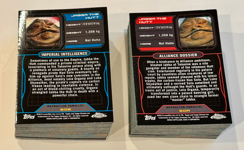 2014 Star Wars Chrome Perspectives Refractor Parallel Base Card Set of 100 1-50E - TvMovieCards.com