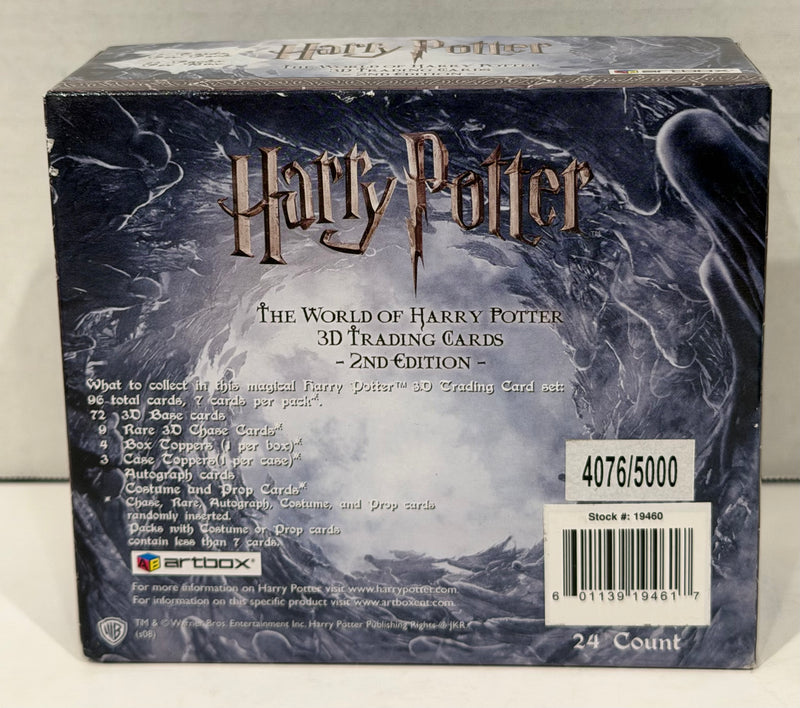 The World of Harry Potter 3D 2nd Edition Open Trading Card Box 24 Sealed Packs