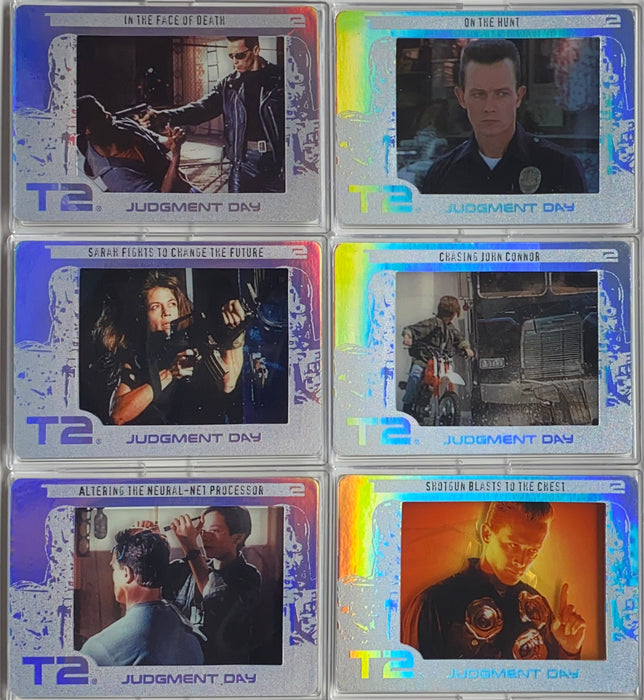 Terminator 2 Movie FilmCardz Rare Metal Chase Card Set R1-R6 Artbox   - TvMovieCards.com