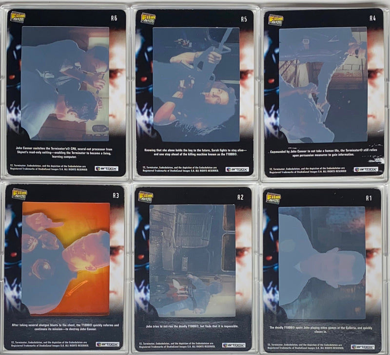 Terminator 2 Movie FilmCardz Rare Metal Chase Card Set R1-R6 Artbox T2 - TvMovieCards.com