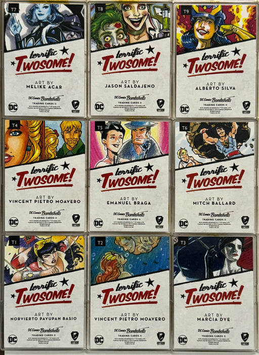 DC Comics Bombshells II Parallel Rainbow Foil Terrific Twosome Card Set T1-T9   - TvMovieCards.com