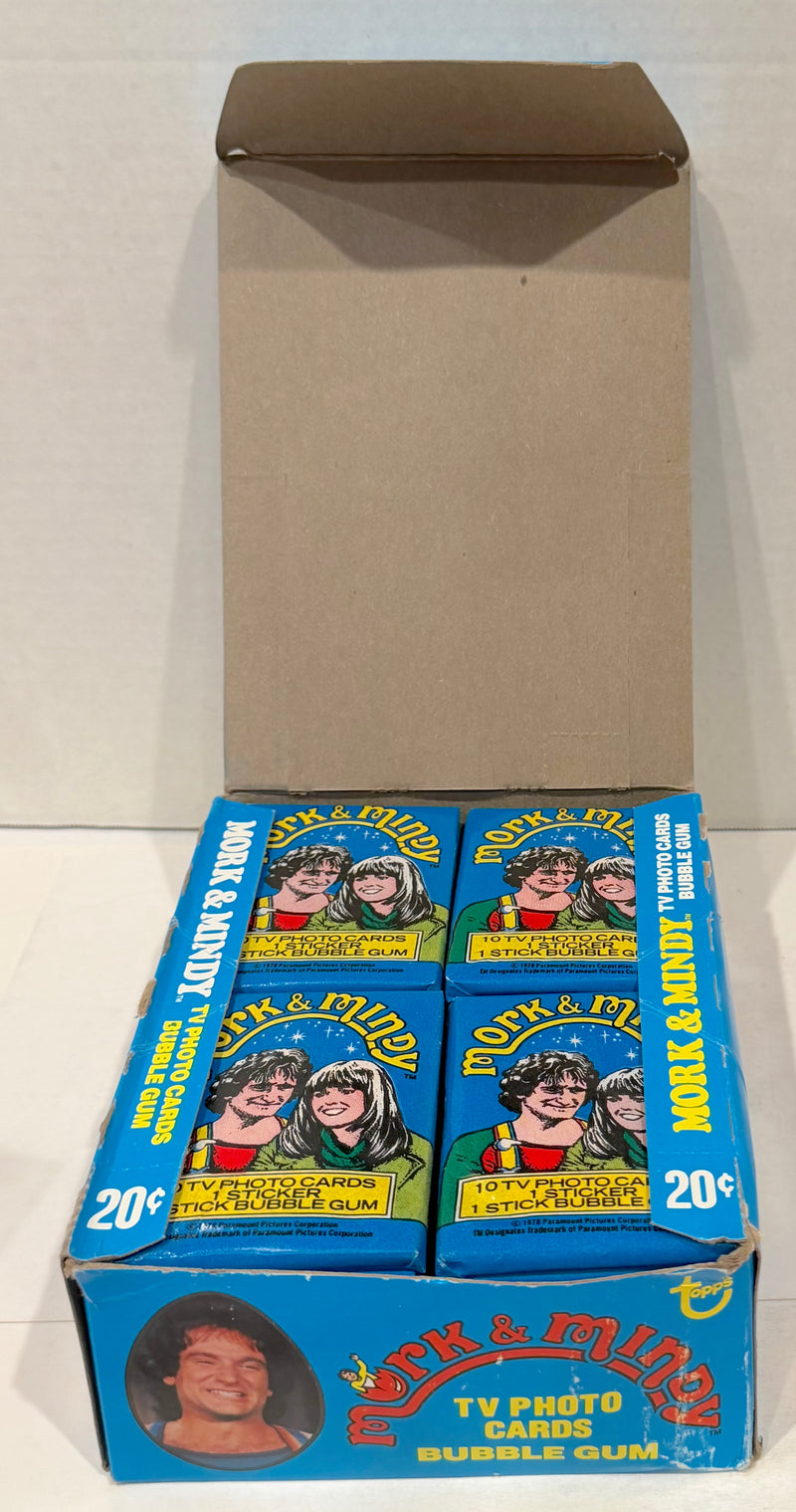 Mork & Mindy TV Show Vintage Bubble Gum Wax Card Box 36 Packs Topps 1978 FULL