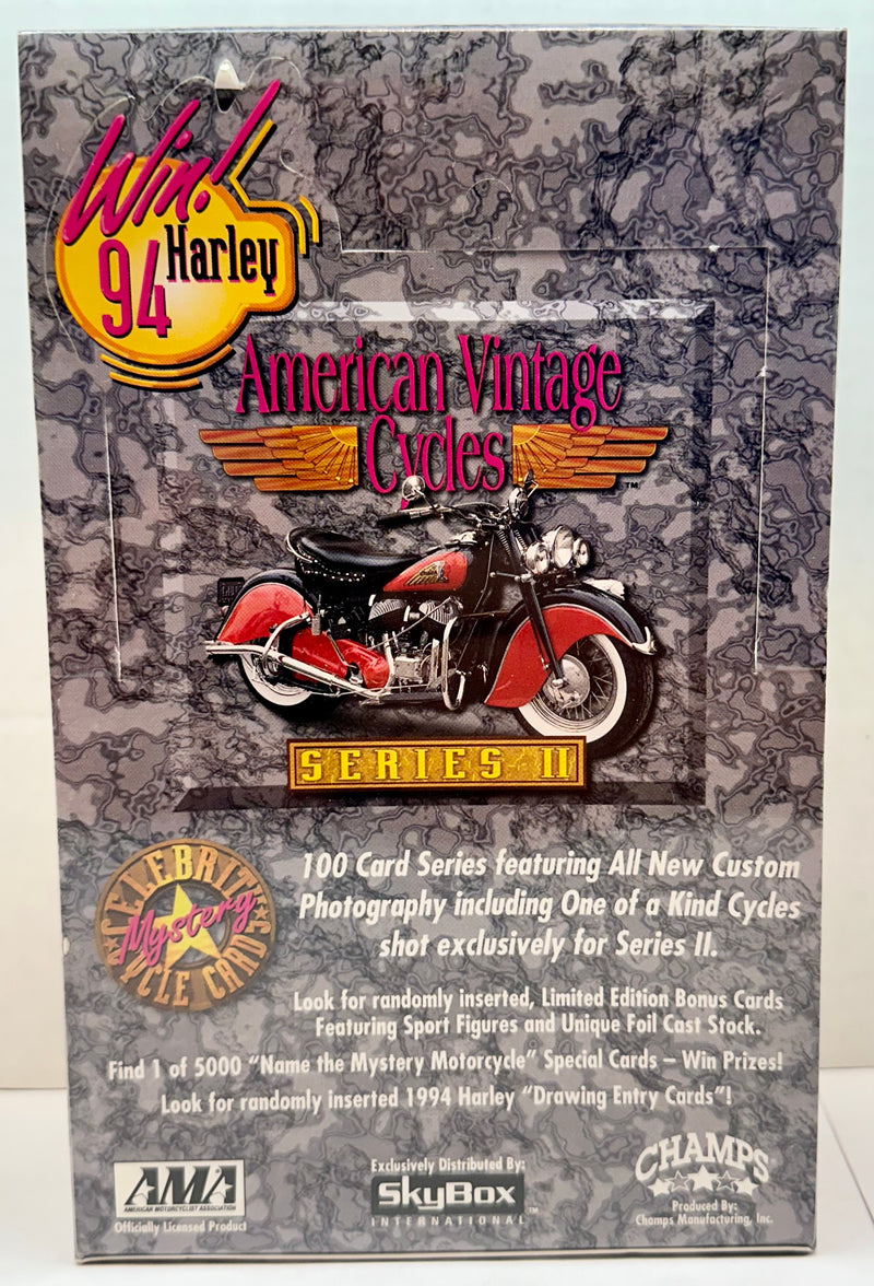 1993 American Vintage Cycles Series II Trading Card Box 36CT Champs Sealed   - TvMovieCards.com