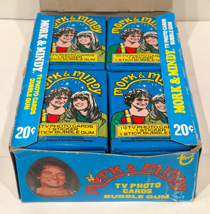 Mork & Mindy TV Show Vintage Bubble Gum Wax Card Box 36 Packs Topps 1978 FULL