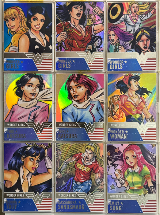 DC Comics Bombshells III Parallel Rainbow Foil Wonder Girls Card Set WG1-WG9   - TvMovieCards.com