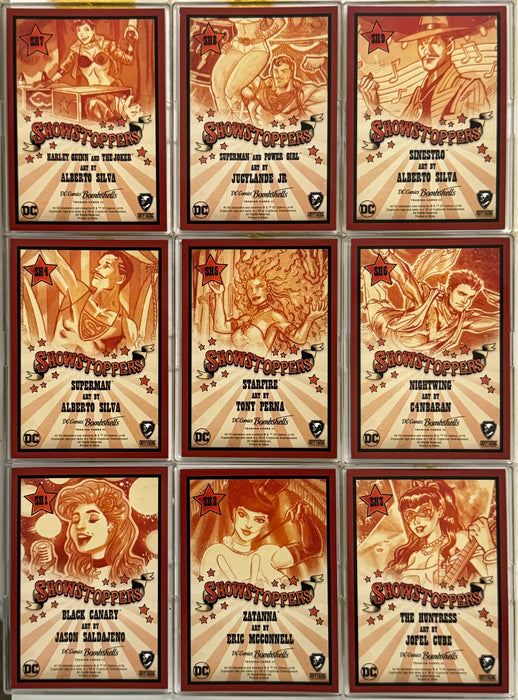 DC Comics Bombshells III Parallel Rainbow Foil Showstoppers Card Set SH1-SH9   - TvMovieCards.com