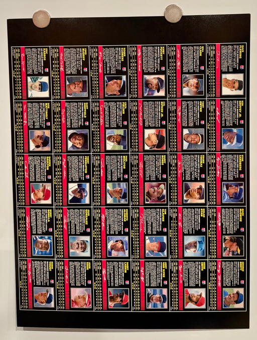 1993 Post MLB Baseball Collector Series UNCUT Sheet 30-Card Panel 2869/5000 - TvMovieCards.com